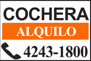 Cocheras Sin datos Buenos Aires ALQUILER DE COCHERA